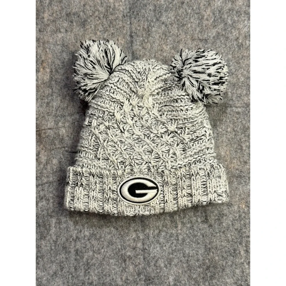 Green Bay Packers Child Knit Hat Pom Pom‎ Ear Warmers NFL New Era